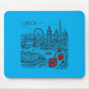 London England Reise Treffen in London Mousepad
