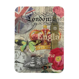 London England Reise Vintage Europa Kunst Magnet