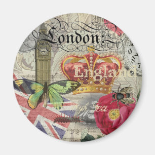 London England Reise Vintage Europa Kunst Magnet