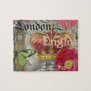 London England Reise Vintage Europa Kunst Puzzle