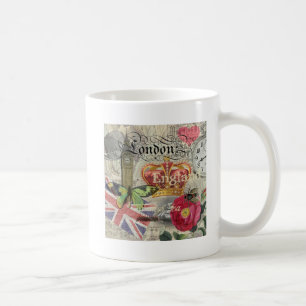 London England Reise Vintage Europa Kunst Tasse