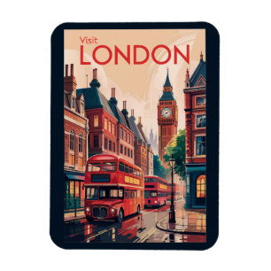London England Reiseart Vintag Magnet