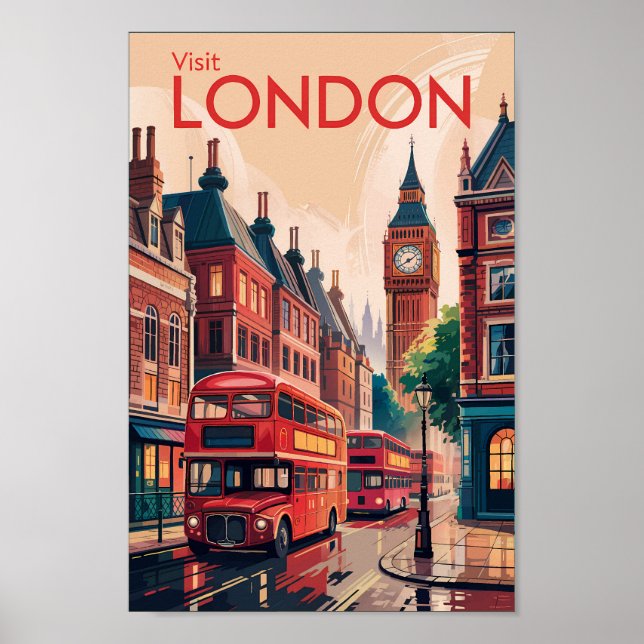 London England Reiseart Vintag Poster (Vorne)