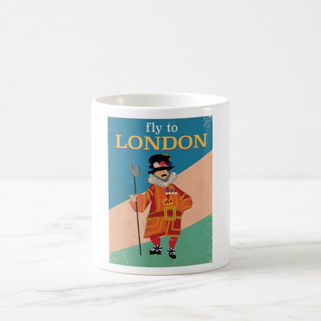 London, England, Reiseplakat Kaffeetasse (Mittel)