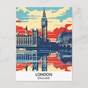 London England Retro-Kunstwerk Reise Postkarte