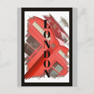 London England Retro Red Phone Booth Postkarte