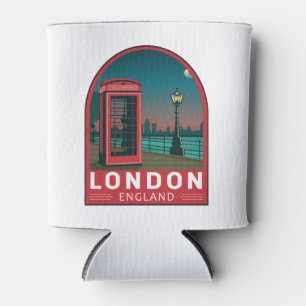 London England Retro Reise Kunst Vintage Dosenkühler