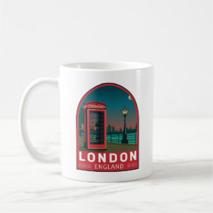 London England Retro-Reise-Kunst Vintage Kaffeetasse