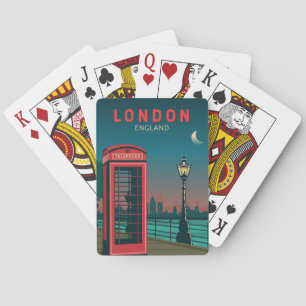London England Retro-Reise-Kunst Vintage Spielkarten