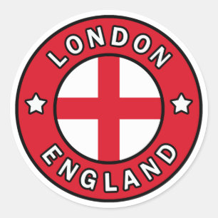London England Runder Aufkleber
