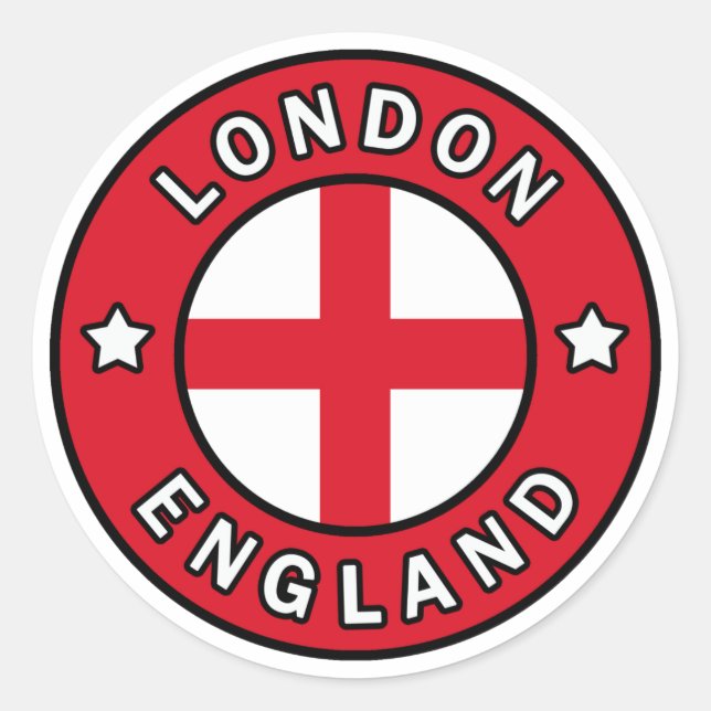 London England Runder Aufkleber (Vorderseite)
