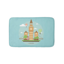 London England Sehenswürdigkeiten Bath Mat Aqua