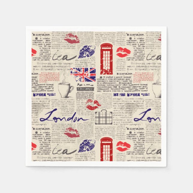 London, England Serviette (Vorderseite)
