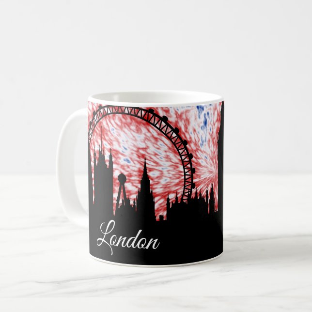 London-England-Silhouette Tasse (Vorderseite Links)