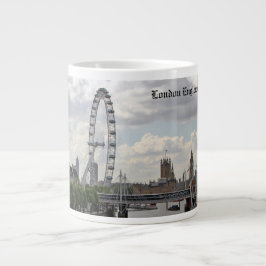 London England Skyline, Big Ben, London Eye, Thems Jumbo-Tasse