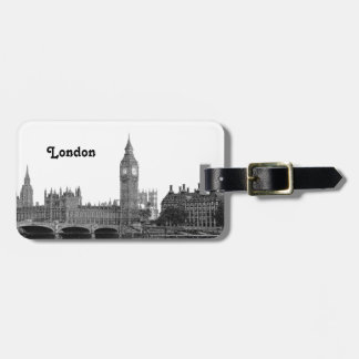 London England Skyline Etched Gepäckanhänger