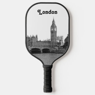 London England Skyline Etched Pickleball Schläger
