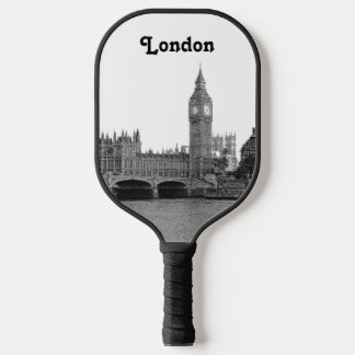 London England Skyline Etched Pickleball Schläger