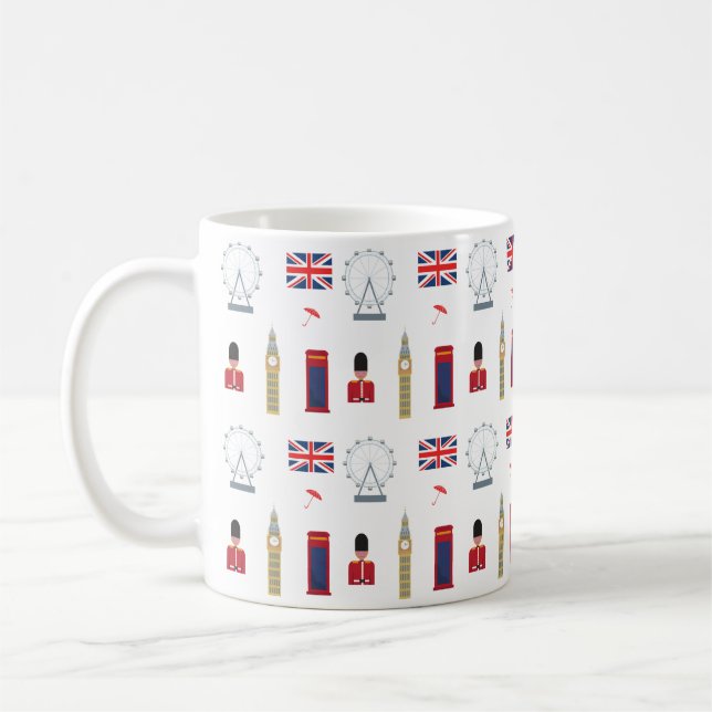 London England Skyline Icon Coffee Tasse (Links)