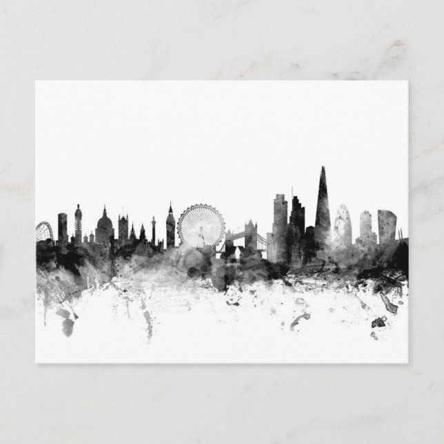 London England Skyline Postkarte (Vorderseite)