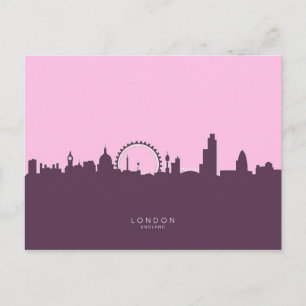 London England Skyline Postkarte