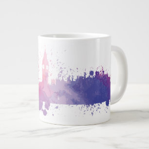 London England Skyline Splash Jumbo-Tasse