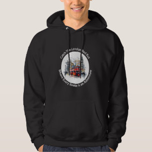 London England Souvenir Catch the London Red Bus T Hoodie