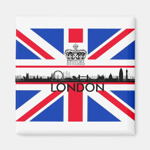 London England Stadt Skyline Union Jack Flag Magne Magnet