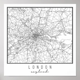 London England Street Map Poster