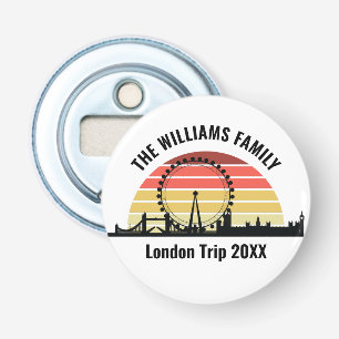 London England Sunset Custom Family Trip Flaschenöffner