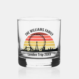 London England Sunset Custom Family Trip Whiskyglas