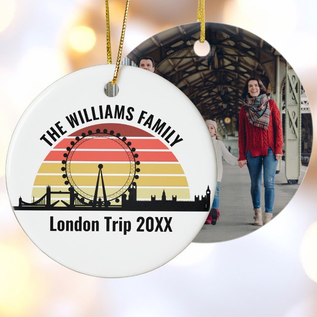London England Sunset Custom Trip Weihnachten Keramik Ornament (Von Creator hochgeladen)