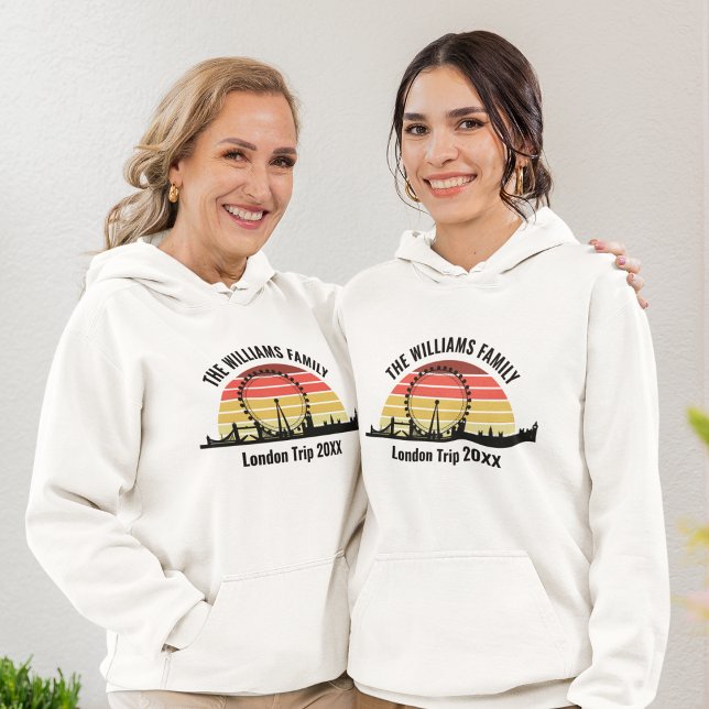 London England Sunset Customized Family Trip Hoodie (Von Creator hochgeladen)