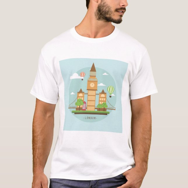 London England T - Shirt Tee Shirt (Vorderseite)