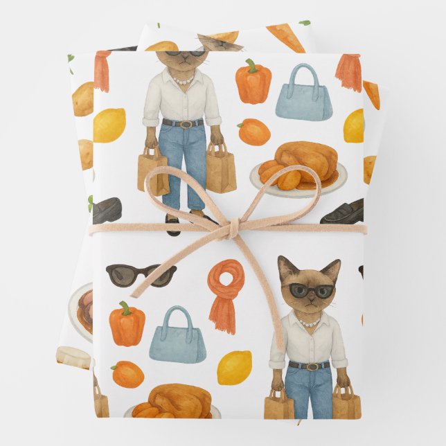 London England thematisch für Cat Lovers Geschenkpapier Set (Beispiel)