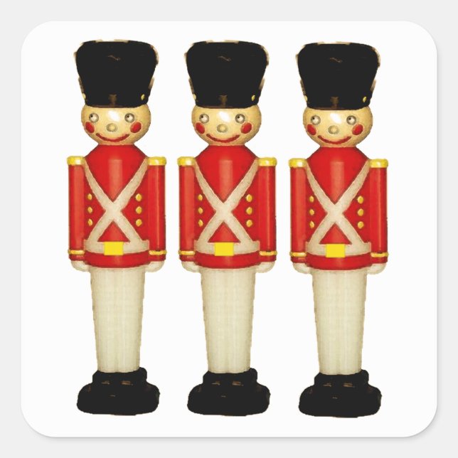 London England Toy Soldiers Quadratischer Aufkleber (Vorderseite)