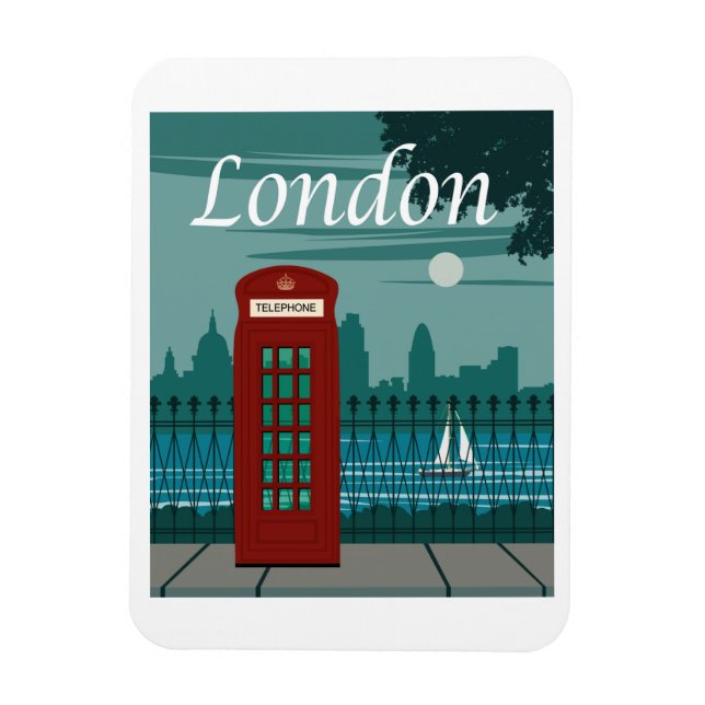 London, England Travel Poster Magnet (Vertikal)