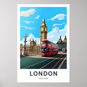 London England Travel Print Poster