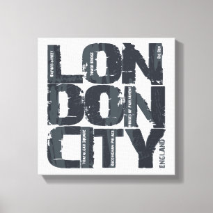 London, England Typografie Leinwanddruck