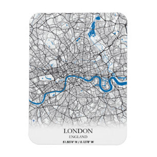 London England United City Map Travel Magnet