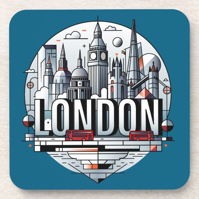 London England United Kingdom Getränkeuntersetzer (Vorderseite)