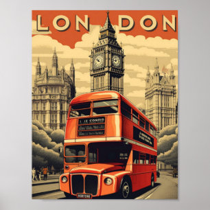 London England Vereinigtes Königreich Berühmter Re Poster
