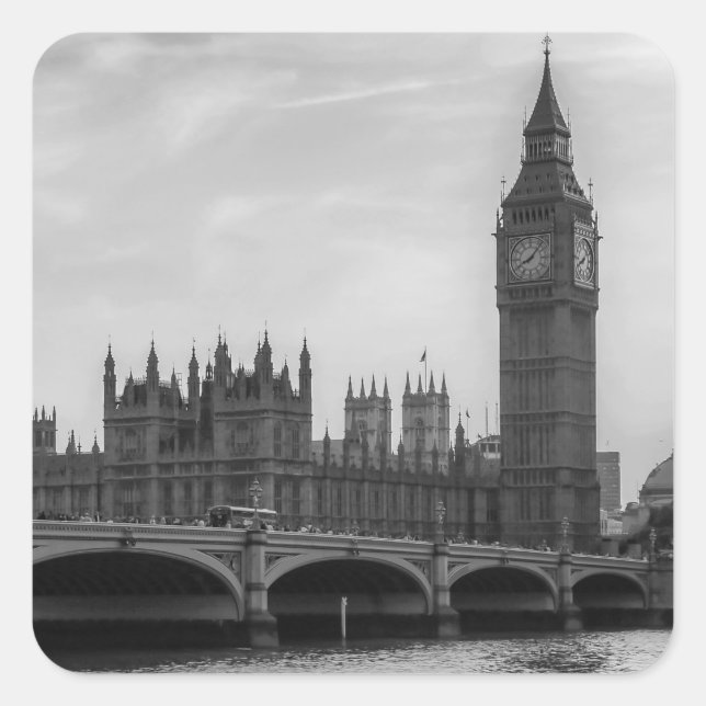 London England Vereinigtes Königreich Quadratischer Aufkleber (Vorderseite)