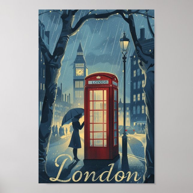 London England Vintag Fantastischer Reiseort Poster (Vorne)