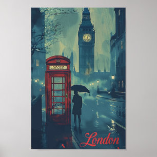 London England Vintag Fantastischer Reiseort Poster