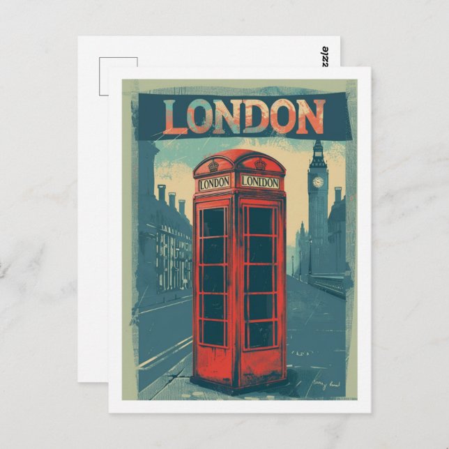 London England Vintag Fantastischer Reiseort Postkarte (Vorne/Hinten)