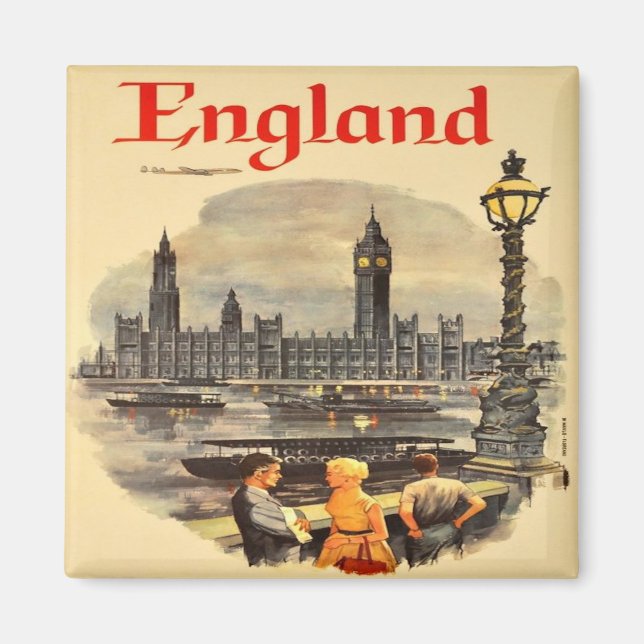 London England Vintag Style Big Ben Magnet (Vorne)