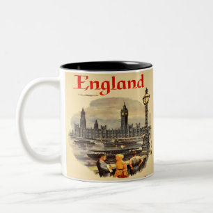 London England Vintag Style Big Ben Zweifarbige Tasse