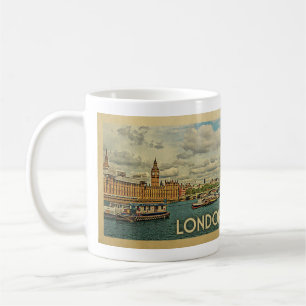 London England Vintage Reise Kaffeetasse