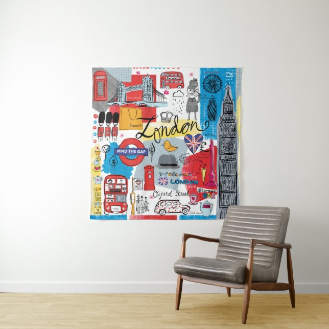 London, England Wandteppich (Beispiel (Horizontal))